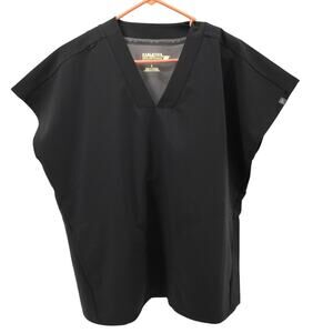 Fabletics 360 Built in Bra Oversized Scrub Top Onyx Dark Grey Large Nursing